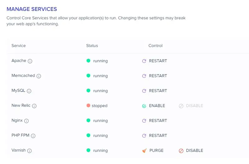 How to Manage cloudways Services