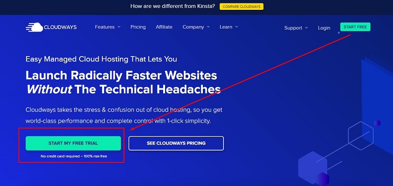 Cloudways hosting review - how to signup free trial