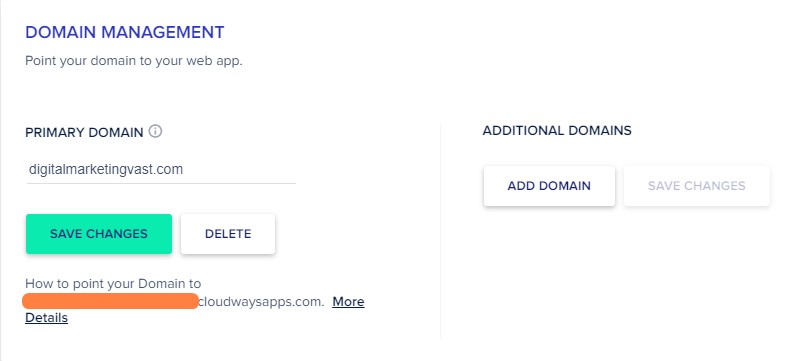 cloudways domain management