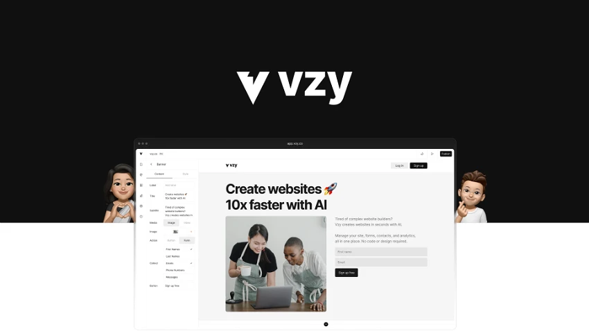 Vzy Lifetime Deal $49: AI-powered website builder – Best Webflow Alternative