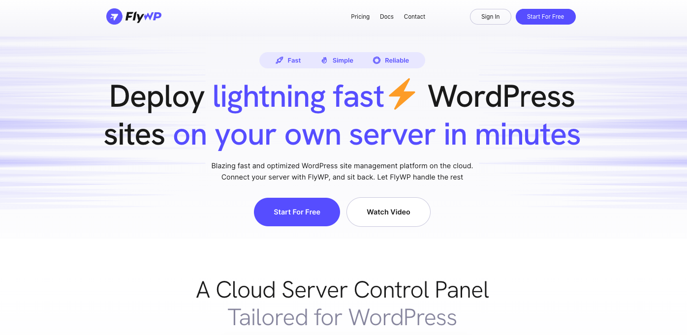 Launch Lightning-Fast Wp Sites With Your Server on Flywp!